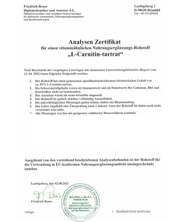 Buy My Vita L-Carnitin 3000 - 200 Vegan Capsules | High-Dose 3000 mg | Premium L-Carnitin Tartrat | Laboratory Tested | High Bioavailability | International Shipping Available - Buy Online on GoSupps.com