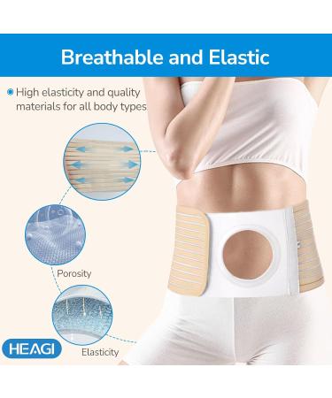 Ostomy Belt & Hernia Support - Elastic Abdominal Support for Men & Women | Prevent Stoma Hernia & Reinforce Colostomy Bags - L - Buy Online on GoSupps.com