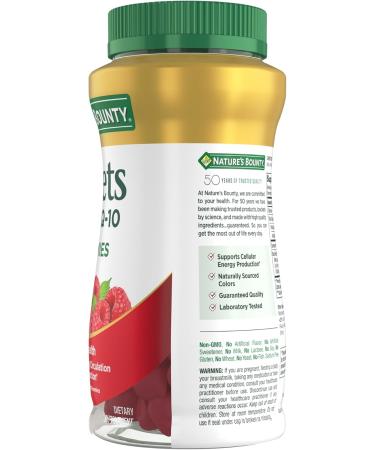 Nature s Bounty Beets & Co Q-10 Gummies for Heart Health Coenzyme Q10 Beet Root Extract Supports Healthy Circulation and Heart Function Cellular Energy Production Raspberry Flavor 60 Gummies 60 Count (Pack of 1) - Buy Online on GoSupps.com