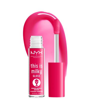NYX PROFESSIONAL MAKEUP This Is Milky Gloss Lip Gloss with 12 Hour Hydration Vegan - Mixed Berry Shake (Raspberry) Mixed Berry Shake Milkshakes (Scented) - Buy Online on GoSupps.com