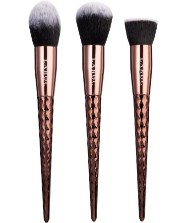 Make Up Brushes LaRoc 10pc - Professional Diamond Makeup Brush Set Complete Coverage Make Up Set - Concealer Powder Brush Eyeliner Eyeshadow Brushes & More - Deep Bronze - Buy Online on GoSupps.com