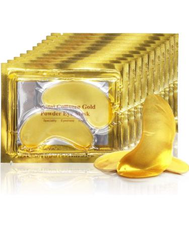 Crystal 24K Gold Eye Mask Anti-Aging Hydrolyzed Collagen and Hyaluronic Acid Under Eye Patches for Under Eye Wrinkles Dark Circles Hydrating Puffy Eyes (25 Pairs) - Buy Online on GoSupps.com