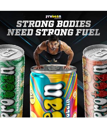 Protean Ready-to-Drink Protein Tea 12-Pack Peach Flavor | ioWhey Whey & Collagen Protein Zero Sugar Lactose-Free Gluten-Free | Protein Tea & Protein Juice Hibiscus Tea Blend - Buy Online on GoSupps.com