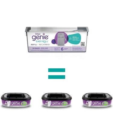 Litter Genie Easy Roll Continuous Refill Bags (1-Pack) | Multi-Layers of Odor-Barrier Technology | Includes 24 Bags - Buy Online on GoSupps.com