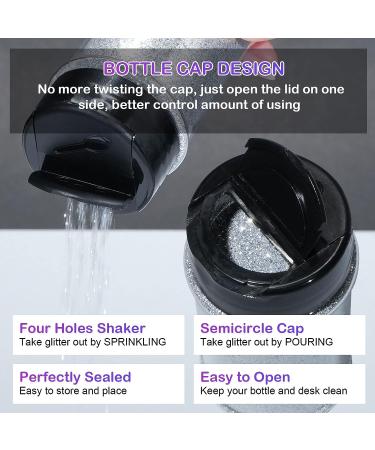 HTVRONT Silver Fine Glitter - 50g/1.76oz Extra Fine Glitter for Crafts, Resin, Nails, Tumblers, Ornaments & More - Portable Shaker Jar - Buy Online on GoSupps.com