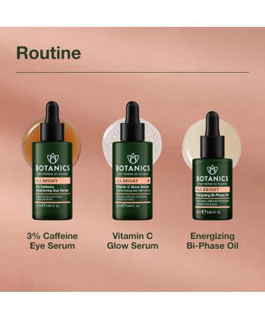 Botanics All Bright Caffeine Eye Serum - 3% Caffeine Awakening Under Eye Serum for Dark Circles and Puffiness - Refresh & Brighten Tired Eyes - Vegan & Cruelty Free (0.84 Fl Oz) - Buy Online on GoSupps.com