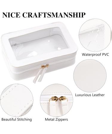 Clear Travel Toiletry Bag for Women & Men - Waterproof Cosmetic Makeup Bag with Zipper - Large Size Wash Bag (White) - Buy Online on GoSupps.com