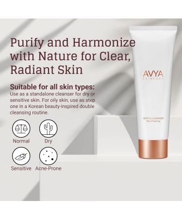 Avya Skincare Non-Foaming Gentle Cleanser/Removes Impurities and Cleans Skin Without Stripping Moisture/Fights Acne and Shrinks Pores for Improved Texture and Brightness (4oz) 4 Fl Oz (Pack of 1) - Buy Online on GoSupps.com