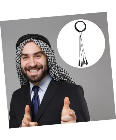 Healeved Men Arab Costume Scarf Headband Arabian Costume Accessory Arab Head Scarf Men Headband Arab Costume Headband Arab Costume for Men Headband Scarf Men Arabian Costume Head Scarf Rope - Buy Online on GoSupps.com