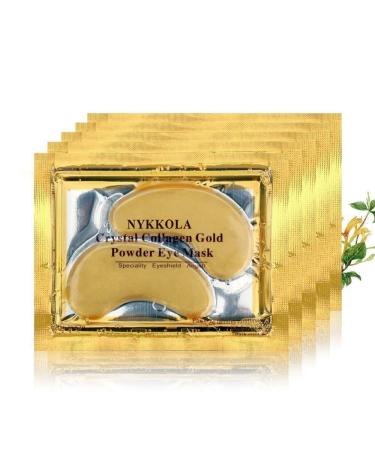 NYKKOLA Gold Collagen Eye Mask - Anti-Aging & Moisturizing Gel Pads for Dark Circles, Puffiness & Wrinkles (10 Pairs) - Buy Online on GoSupps.com