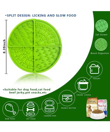 Dog Lick Treat Mat - Slow Feeder & Calming Mat for Anxiety Relief - Green - Buy Online on GoSupps.com