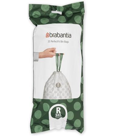 Brabantia PerfectFit Extra Strong Garbage Bags R/36L - 120 White Bags in 6 Rolls | Durable & Convenient Multipack - Buy Online on GoSupps.com