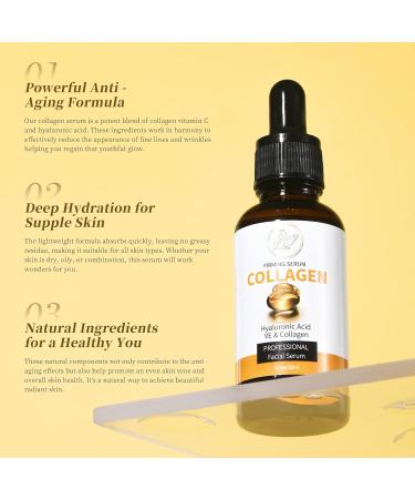 RaNa Facial Serum. Collagen Hyaluronic Acid with Vitamin E Lifting Moisturizer Whitening Nourishing - Buy Online on GoSupps.com