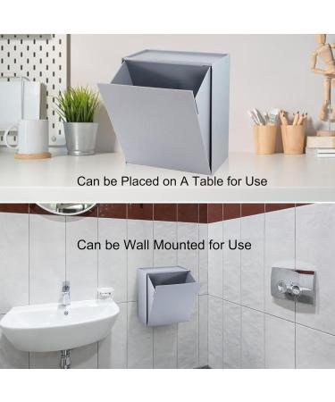 Gray Plastic Storage Box for Women's Bandages & Bathroom Organizers | Tampon & Pad Holder 20.3x12.5x24 cm - Buy Online on GoSupps.com