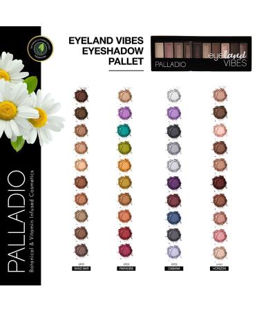 Palladio Eyeland Vibes 10 Count Eyeshadow Palette - Seductive Nudes to Vibrant Hues for Day and Night Looks - Buy Online on GoSupps.com