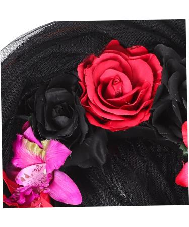 FOMIYES Halloween Headdress Halloween Party Headband Day of The Dead Flower Headband Halloween Veil Headband Halloween Rose Flower Crown Day of The Dead Flower Headpiece Hair Hoops Ribbon 100.00X21.00X5.00CM Multi - Buy Online on GoSupps.com