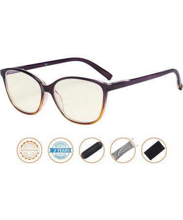 CessBlu Oversize Blue Light Filter Cat-Eye Glasses for Women - Anti Glare UV Protection Reading & Computer Use - Purple 2.5x - Buy Online on GoSupps.com