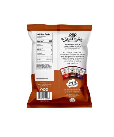 Poptime Creations Popcorn - Marshmallow & Cinnamon, 5oz (6 Pack) | Vegan, Gluten-Free, Non-GMO, Kosher - Buy Online on GoSupps.com