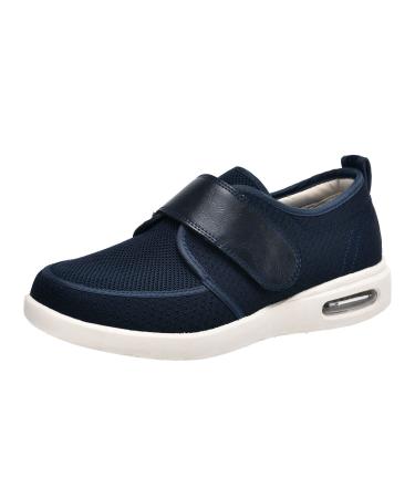 ALASON Orthopedic Diabetic Shoes with Memory Foam Extra Wide Orthopedic Bandage Shoes Easy to Put on and Take Off for Arthritis Edema Swollen Feet Thumb Valgus Blue 43