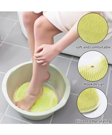 EulaPgoe Shower Scrubber & Foot Scrubber with Non-Slip Suction Cups - Back Cleaner Massage Mat & Hooks for Ultimate Shower Clean - Buy Online on GoSupps.com