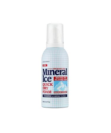 Mineral Ice Pain Relieving Quick Dry Foam, 4 oz 4 Ounce Foam (Pack of 1)