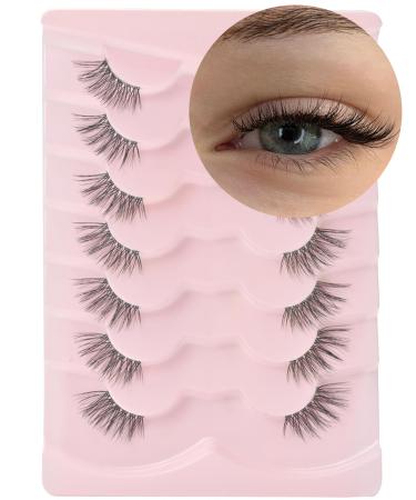 ONLYALL FAKE eyelashes natural wispy eyelashes Half eyelashes natural look fluffy eyelashes pack Half eyelashes corners of accent eyelashes 3D mental seed 7 pairs C08 - Buy Online on GoSupps.com