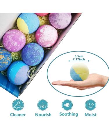 Kids Bath Bombs Set - 10 Organic Fizzies with Surprise Inside | Natural Essential Oils Bubble Bath for Girls, Boys | Ideal Christmas Birthday Gift (Ages 3 Months+) - Buy Online on GoSupps.com