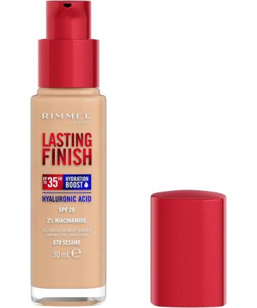 Rimmel Lasting Finish 35HR Foundation in 070 Sesame - Long-Lasting Coverage - Buy Online on GoSupps.com
