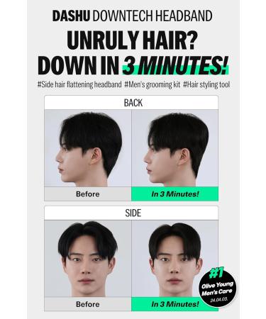 DASHU Perfect Downtech 3-Minute No Heat Hair Press Down Perm Solution - Men's Hair Straightener for Effortless Grooming - Buy Online on GoSupps.com