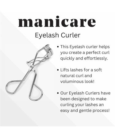 Manicare Stainless Steel Eyelash Curler for Longer Looking Lashes - Comfort Grip Design - Buy Online on GoSupps.com