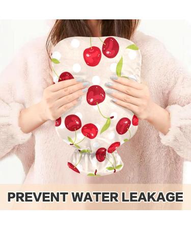 NAANLE Polka Dot Cherry Berries Heat Bottle | 2L Transparent Hot Water Bottle for Pain Relief & Therapy Large Size for Bed & Hand/Foot Use - Buy Online on GoSupps.com