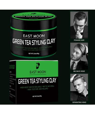 Hair clay Green Tea Mens Hair Matte Clay Hair Balm Matte Finish Natural Lasting Hairstyle Care for Men Hepvet - Buy Online on GoSupps.com