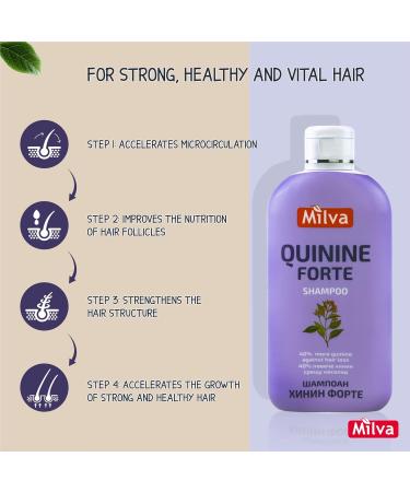 Milva Forte Chinin Shampoo for Hair Loss | Hair Growth Shampoo for Men & Women | 200 ml | Nourish & Strengthen Hair - Buy Online on GoSupps.com