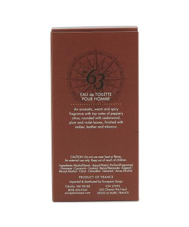 Pre de Provence No.63 Men's Collection 100ml Eau de Toilette - Premium Fragrance for Men - Buy Online on GoSupps.com