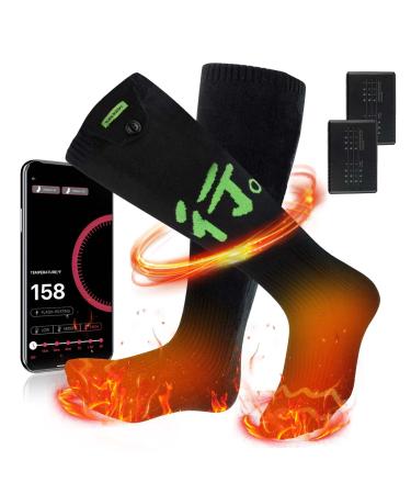Heated Socks for Men Women,2023 Upgrade 5000mAh Rechargeable Battery Electric Socks with Smart APP Temperature Control,Heated Socks Women for Outdoor Riding Hunting Hiking Camping Skiing Warm Socks,L