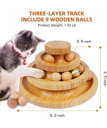 Interactive Cat Ball Track Toy with Removable Balls - 3-Layer Kitty Roller Tower for Mental and Physical Exercise | Fun DIY Circle Track for Kittens - Buy Online on GoSupps.com