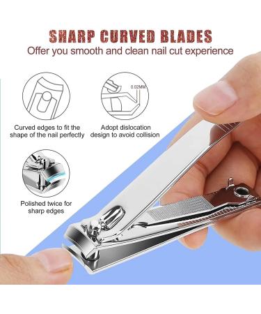 Nail Clipper Premium Stainless Steel Fingernail and Toenail Clipper Cutters Fingernail Clipper Cutters with Nail File Sharp (Color : Key Buckle) - Buy Online on GoSupps.com