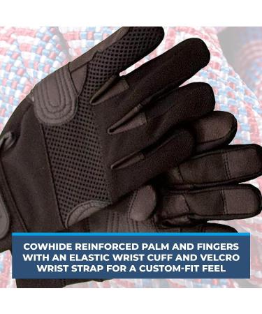Rock-N-Rescue Rope Master Gloves V2 - Lightweight, Breathable, Stretchable Nylon with Leather Palms - Large - Buy Online on GoSupps.com