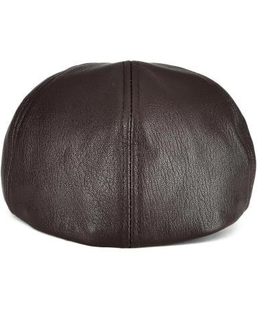 VOBOOM Lambskin Leather Ivy Cap Newsboy Hat 7 1/2 Light Brown - Buy Online on GoSupps.com