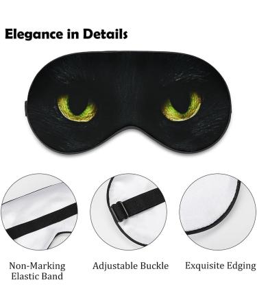 LynaRei Cute Black Cat Sleep Mask - Adjustable Strap, Soft Eye Cover - Buy Online on GoSupps.com