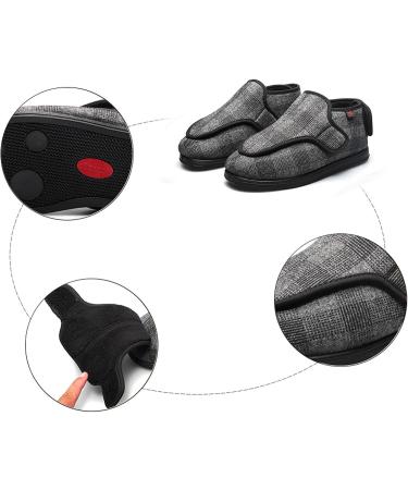 Buy Widen Cotton Winter Lattice High Diabetic Foot Shoes - Adjustable Arthritis Edema Elderly Shoes in Plaid Size 7 - Buy Online on GoSupps.com