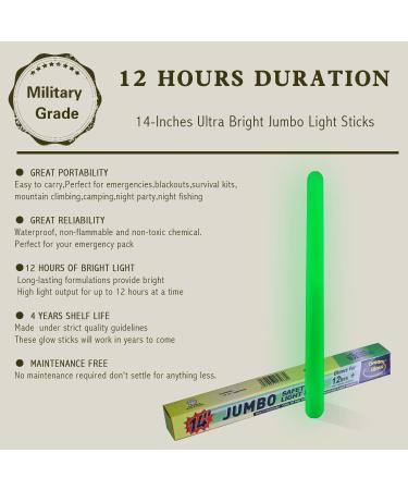 Industrial Grade Glow Stick 14inch 1pk | Ultra Bright Multi-Purpose Glow Whistles Value Pack - 10inch | Buy Now - Buy Online on GoSupps.com