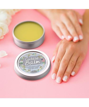 Organic Cuticle Balm - Large 1.75oz Size, Made in USA | USDA Certified Nail & Cuticle Salve Oil for Moisturizing, Healing & Protection of Cracked Skin - Buy Online on GoSupps.com