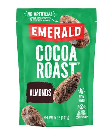 Emerald Cocoa Roast Almonds Stand Up Resealable Bag 5 Ounce