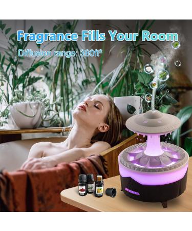 Raindrop 350ml Essential Oil Diffuser | Aromatherapy Diffuser for Large Rooms | Cool Mist Humidifier | 7 Colors & 3 Timers | Ideal for Home Bedroom Office & Yoga - Buy Online on GoSupps.com