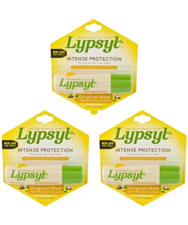 Lypsyl Intense Protection Original Mint Lip Balm 0.10 oz (3-Pack) Mint 1 Count (Pack of 3)
