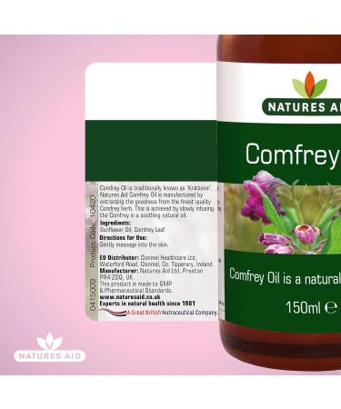 Natures Aid Comfrey Oil (Knitbone Natural Rubbing Oil Suitable for Vegetarians Made in the UK) 5023652041509 150 ml (Pack of 2) - Buy Online on GoSupps.com