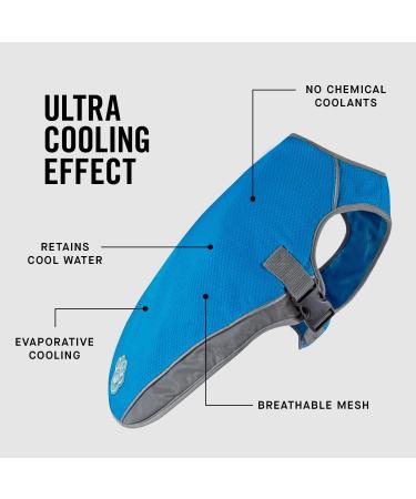Canada Pooch Dog Cooling Vest - Breathable Mesh, Reflective Lining, Adjustable - Aqua, 18 (17-19) - Evaporative Cooling for Dogs - Buy Online on GoSupps.com