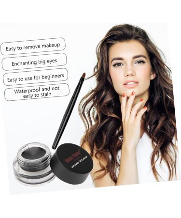 Beavorty Eye Shadow Cream 2pcs Creme Eyeshadows Black Eyeliner Cream Suit Black Eyeliner Dark Brown Eyeshadow - Buy Online on GoSupps.com