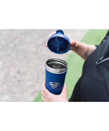 Smartshake Justice League 900ml Stainless Steel Shaker Bottle - DC Comics Superman Design | Leakproof & BPA-Free Protein Shaker for Gym & Sports - Buy Online on GoSupps.com